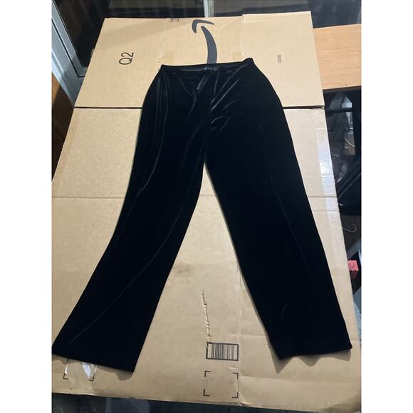 Gap Women’s Black Faux Velvet Sweatpants, Size‎ Medium, Soft Lounge Pants, Relax - Picture 1 of 6